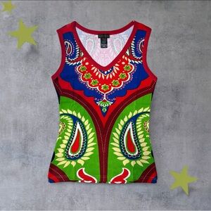 Colorful Paisley Women's Tank Top